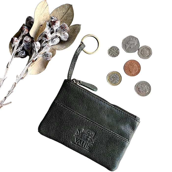 Valise Key Case with Coin Case, Irish Green