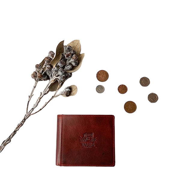 二つ折り財布II ブラックチェリー