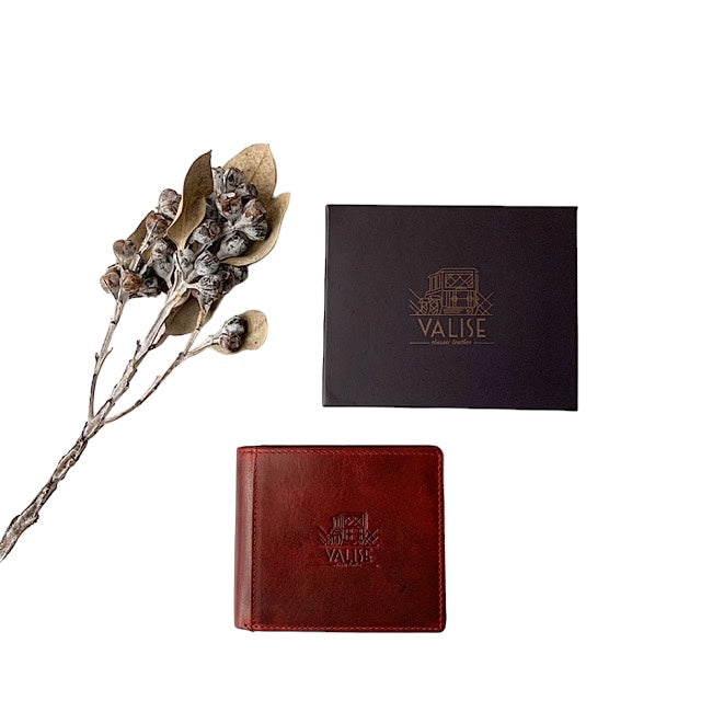 二つ折り財布II ブラックチェリー