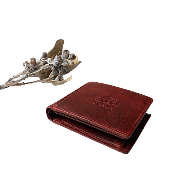 二つ折り財布II ブラックチェリー