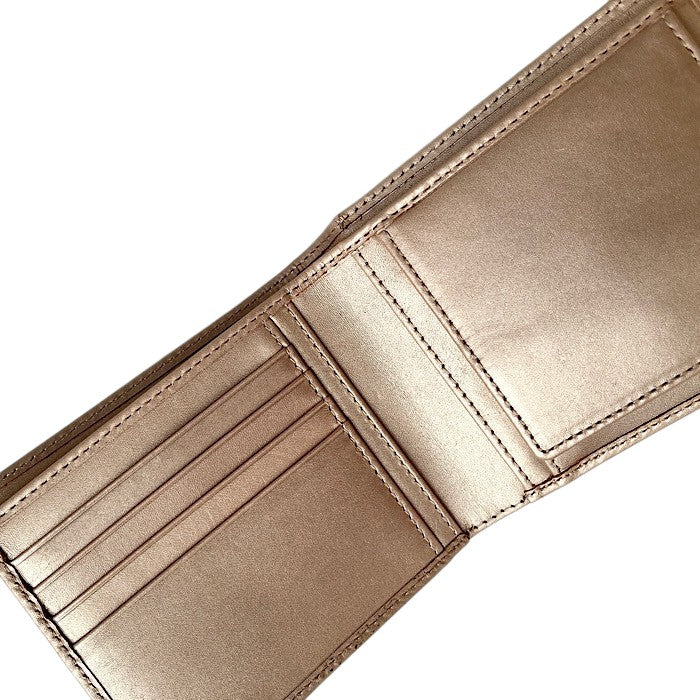 二つ折り財布V シャンパンゴールド