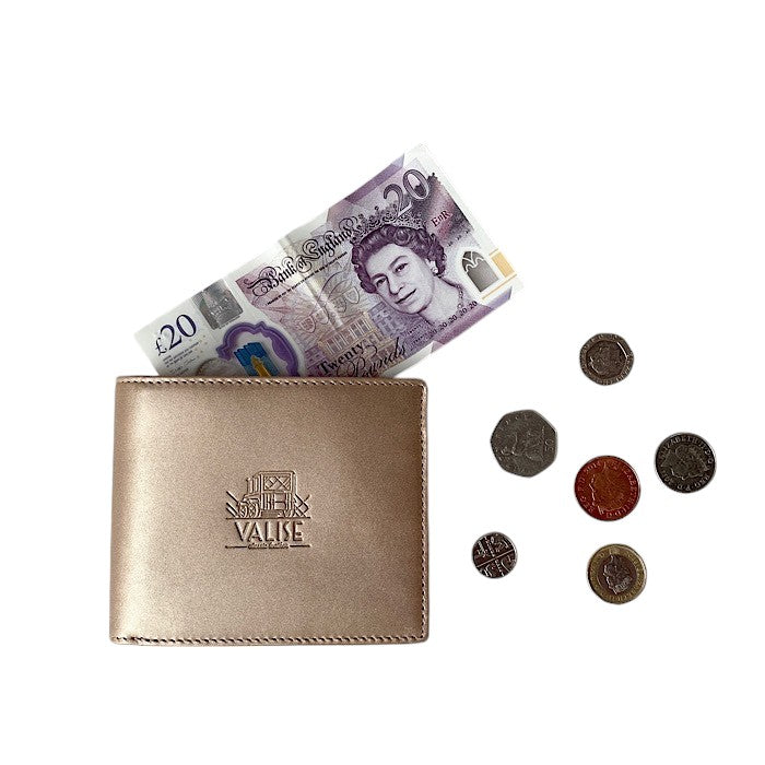 二つ折り財布V シャンパンゴールド