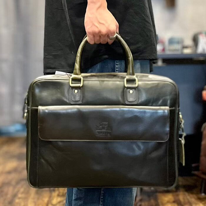 ビジネスバッグ レーシンググリーン