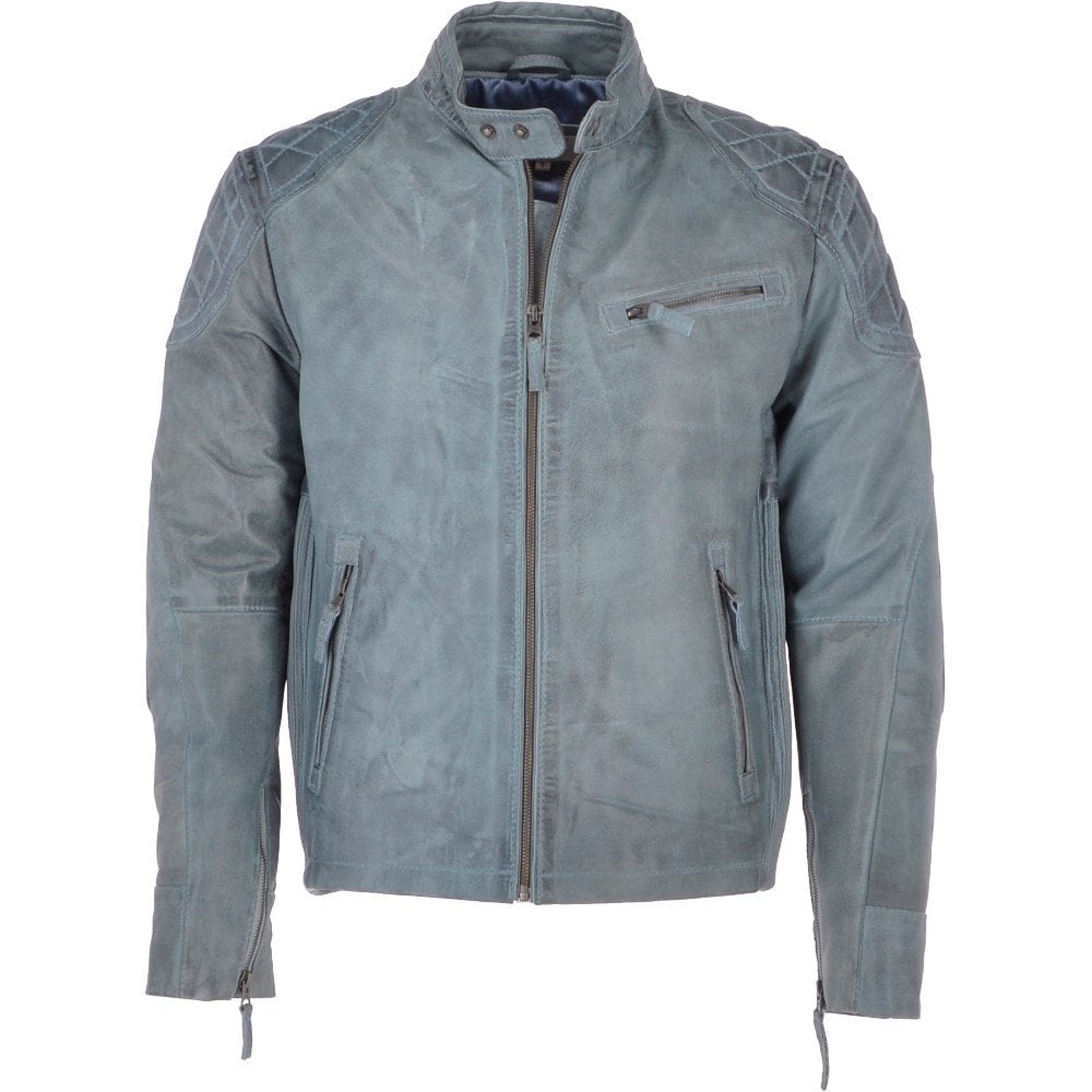 Ashwood Leather Jacket 2389(M) Ice Blue