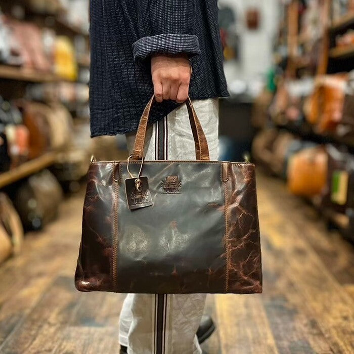 Medium 2-way Tote Bag, Antique Brown