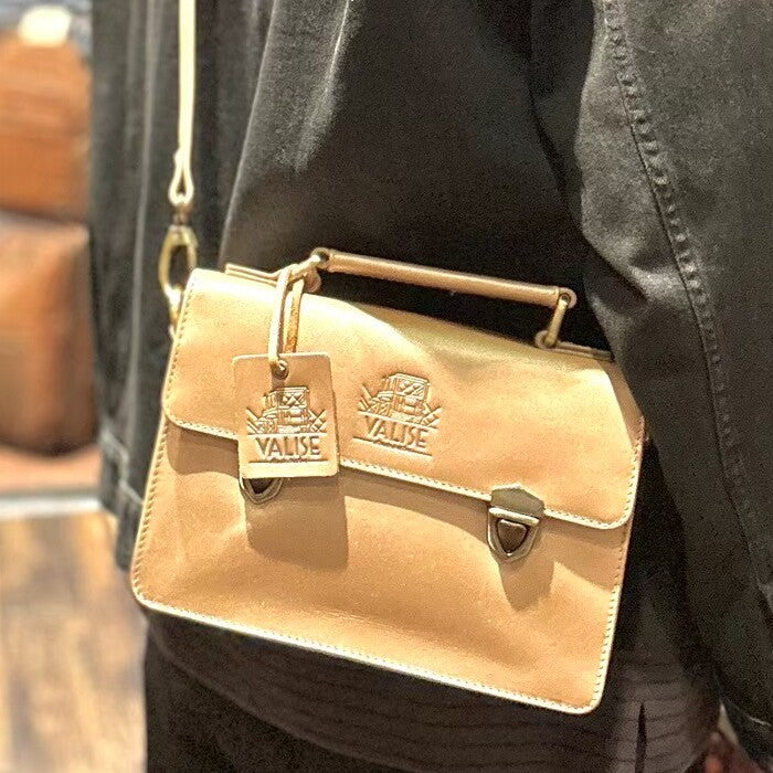 Mini サッチェル シャンパンゴールド