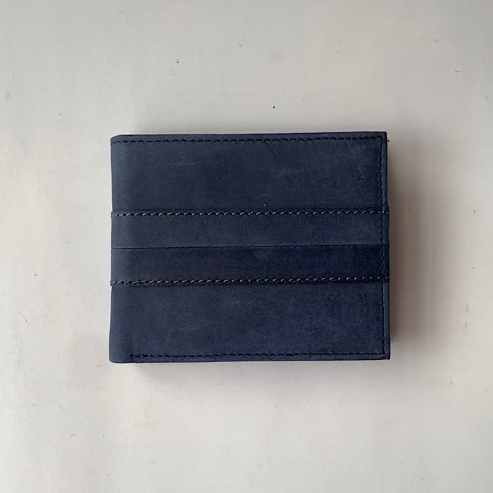 PrimeHide レザーウォレット Navy