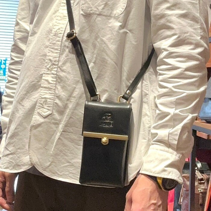 本革スマートフォンショルダー イートンブラック