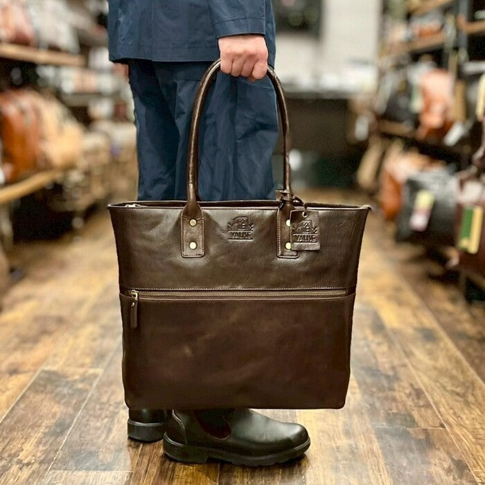 Large Tote, Mahogany Brown