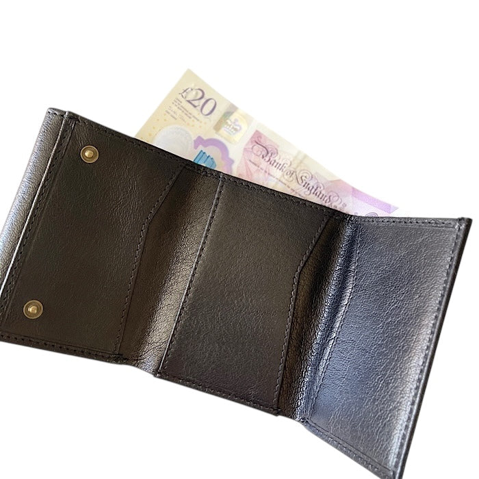 三つ折り財布  ブラックBuff