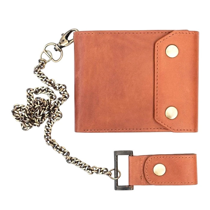 Primehide レザーバイカーウォレット 8201 Tan