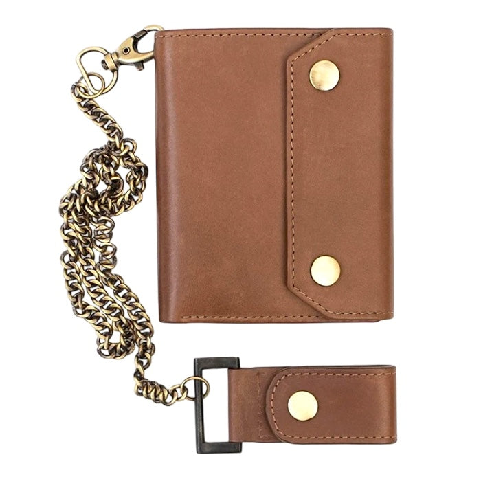 Primehide レザーバイカーウォレット 8202 Brown
