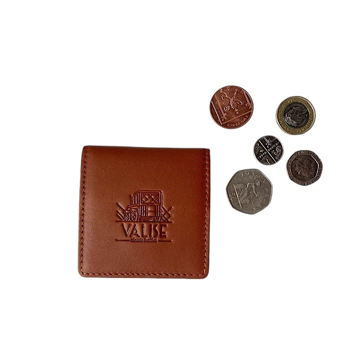 Valise coin case, golden tan