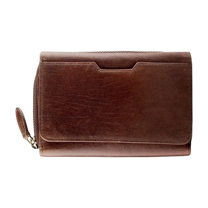 Primehide 三つ折りレザーウォレット 25712 Brown