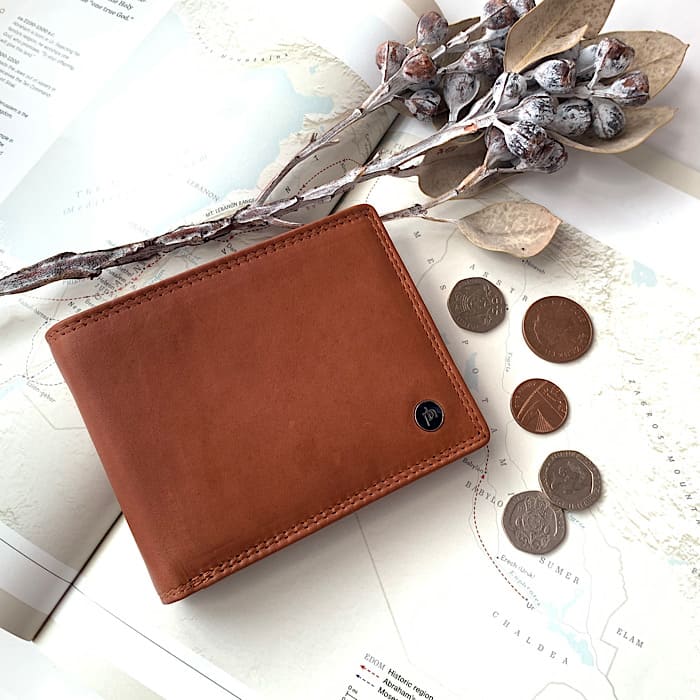 PrimeHide Leather Wallet Brown