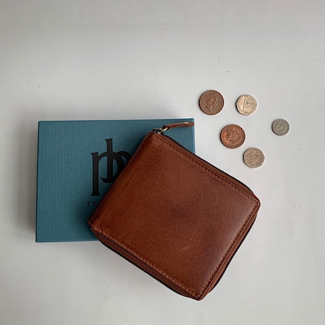 PrimeHide Leather Wallet Brown