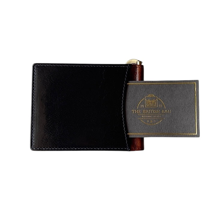 Money Clip Navy/Cognac