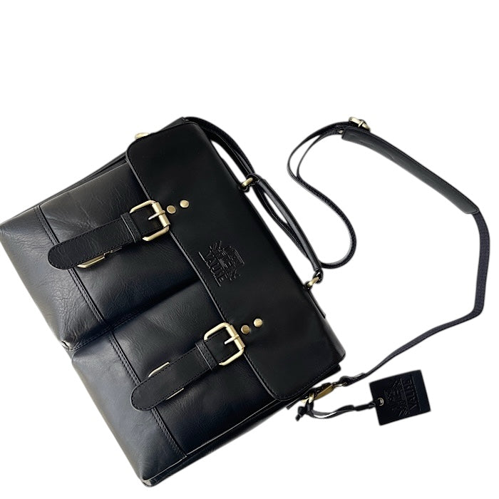 VALISE バリス 本革 メッセンジャーバッグ 黒　斜めがけ ショルダー Messenger イートンブラック