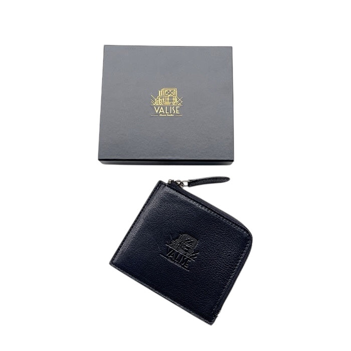 Coin and card case in washed black