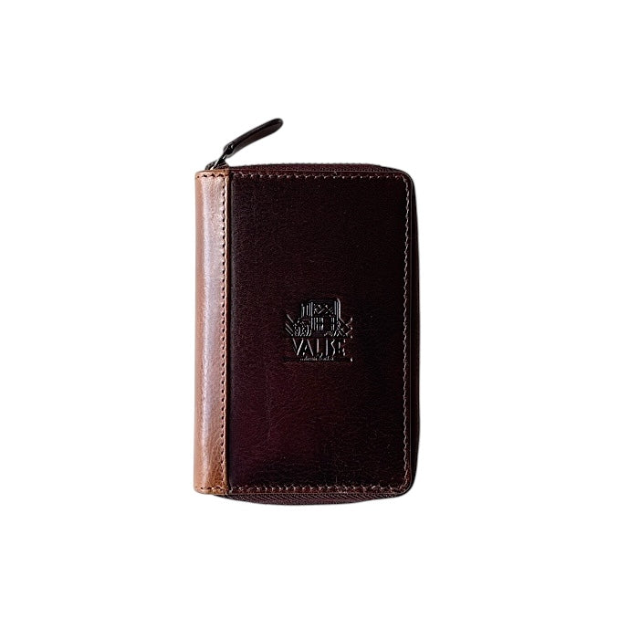 Zip Key Case Brown/Cognac