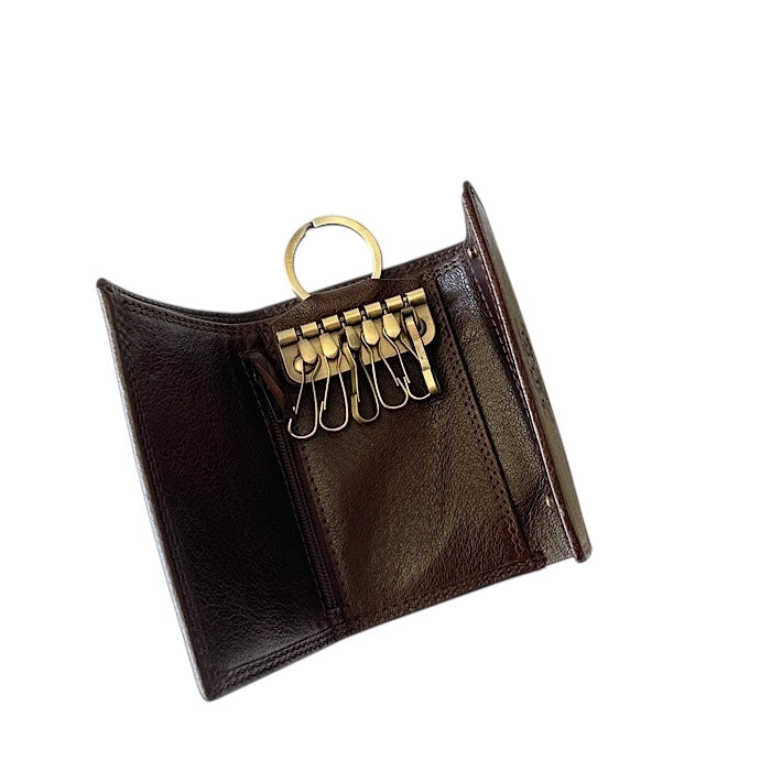 財布付きキーケースII マホガニーブラウン
