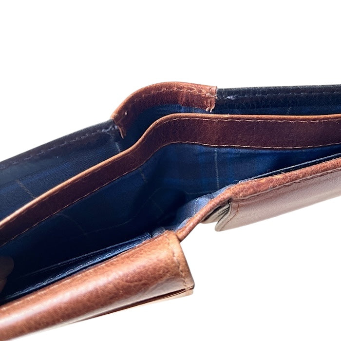 Bifold wallet navy/cognac