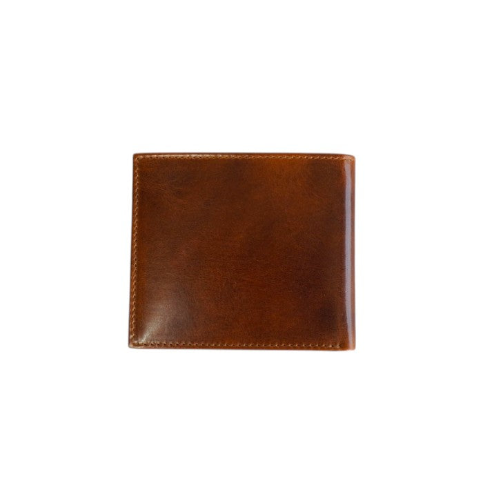 二つ折り財布(コインケース無)  コニャック/ネイビー