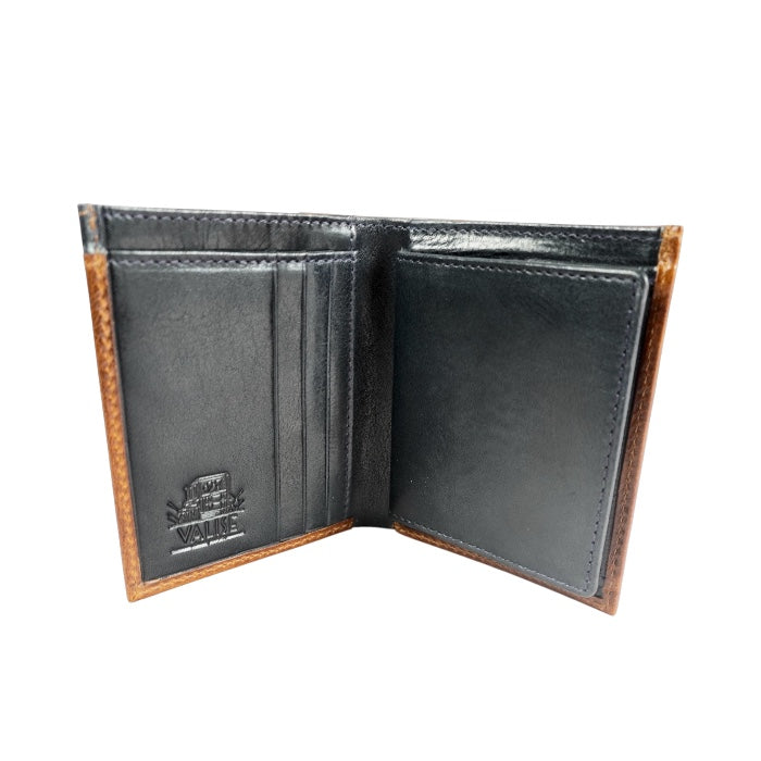 Tri-fold wallet royal brown