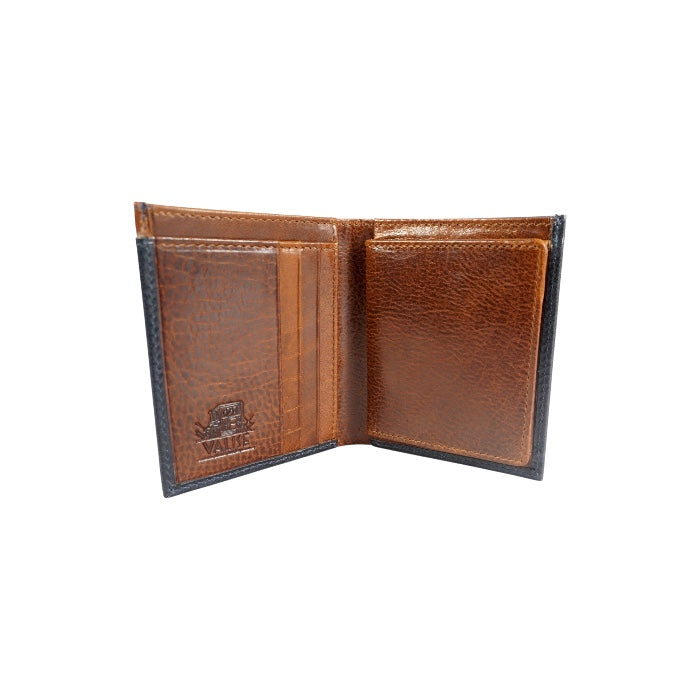 Tri-fold wallet royal brown