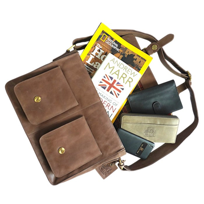 Large Satchel, Smoky Gray