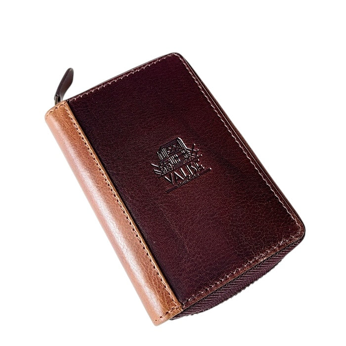 Zip Key Case Brown/Cognac