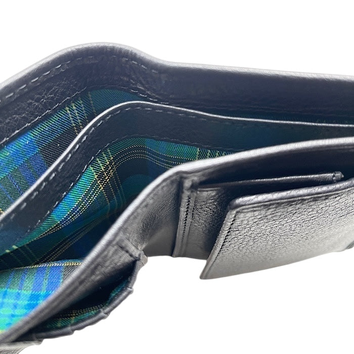 Bi-fold mini wallet, wash black