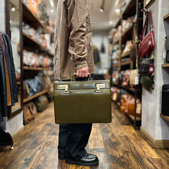 Small Briefcase Racing Green