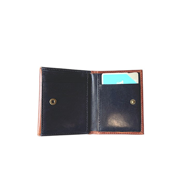 Bifold wallet Cognac/Navy