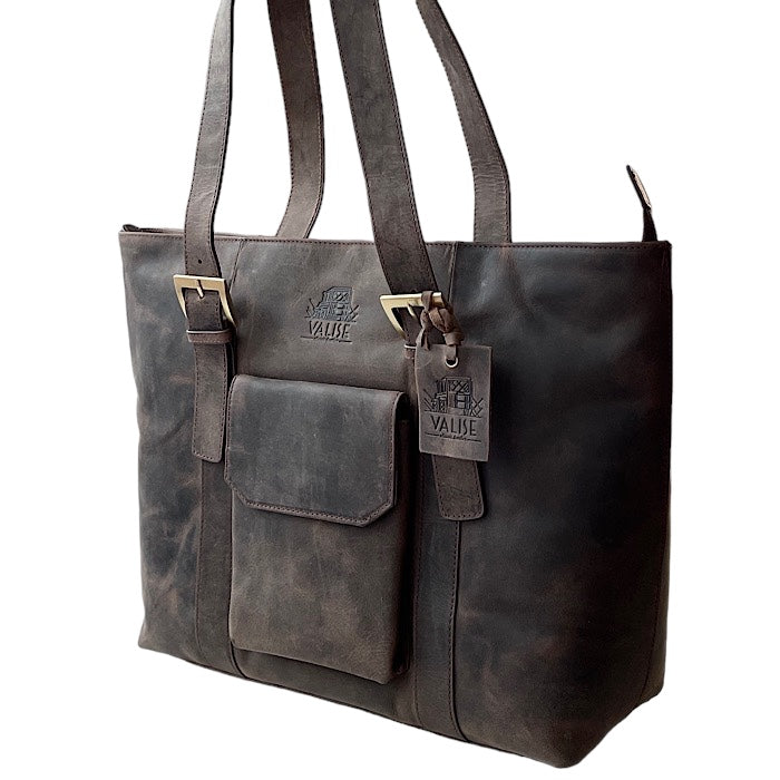 Wide Tote Hunter Stone