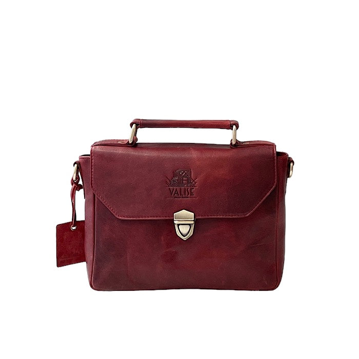 Square Satchel Black Cherry