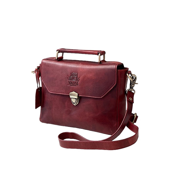 Square Satchel Black Cherry