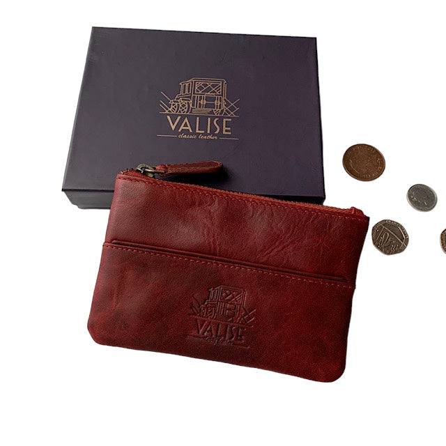 Valise Coin Case and Key Case, Black Cherry