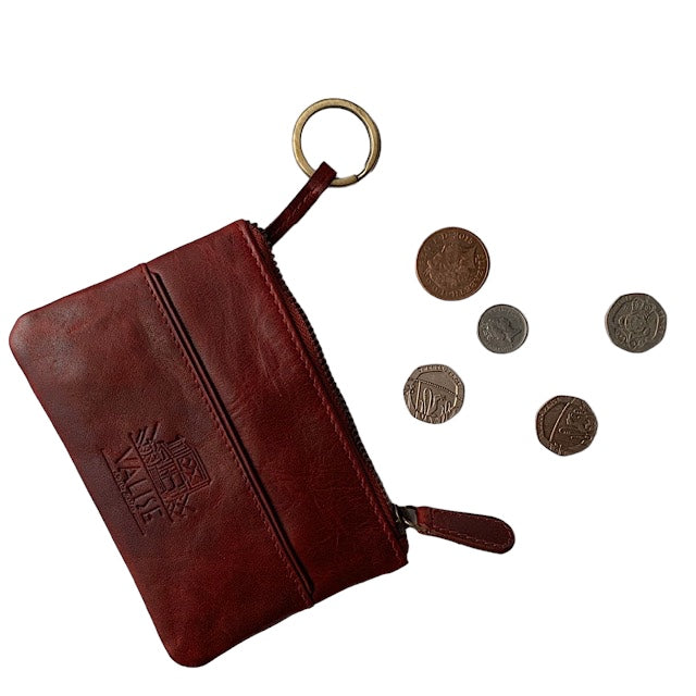 Valise Coin Case and Key Case, Black Cherry