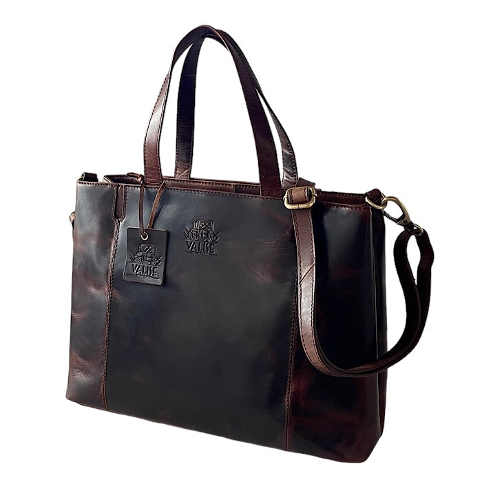 Medium 2-way tote, antique brown