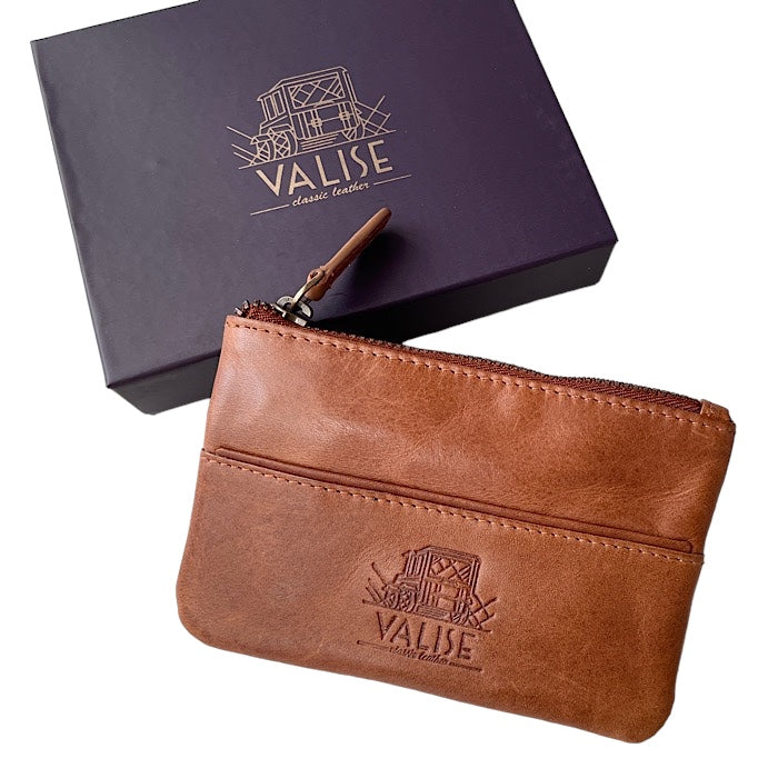 Valise Key Case with Coin Purse, Golden Tan