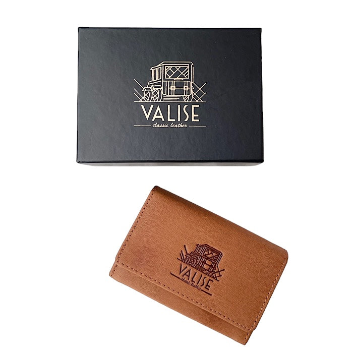 Valise Business Card Holder, Golden Tan