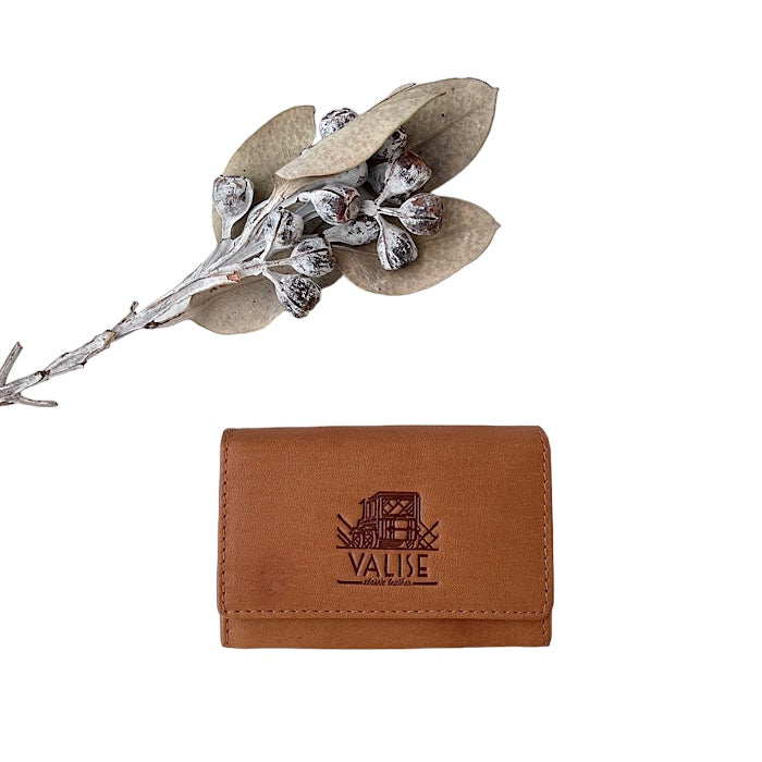 Valise Business Card Holder, Golden Tan